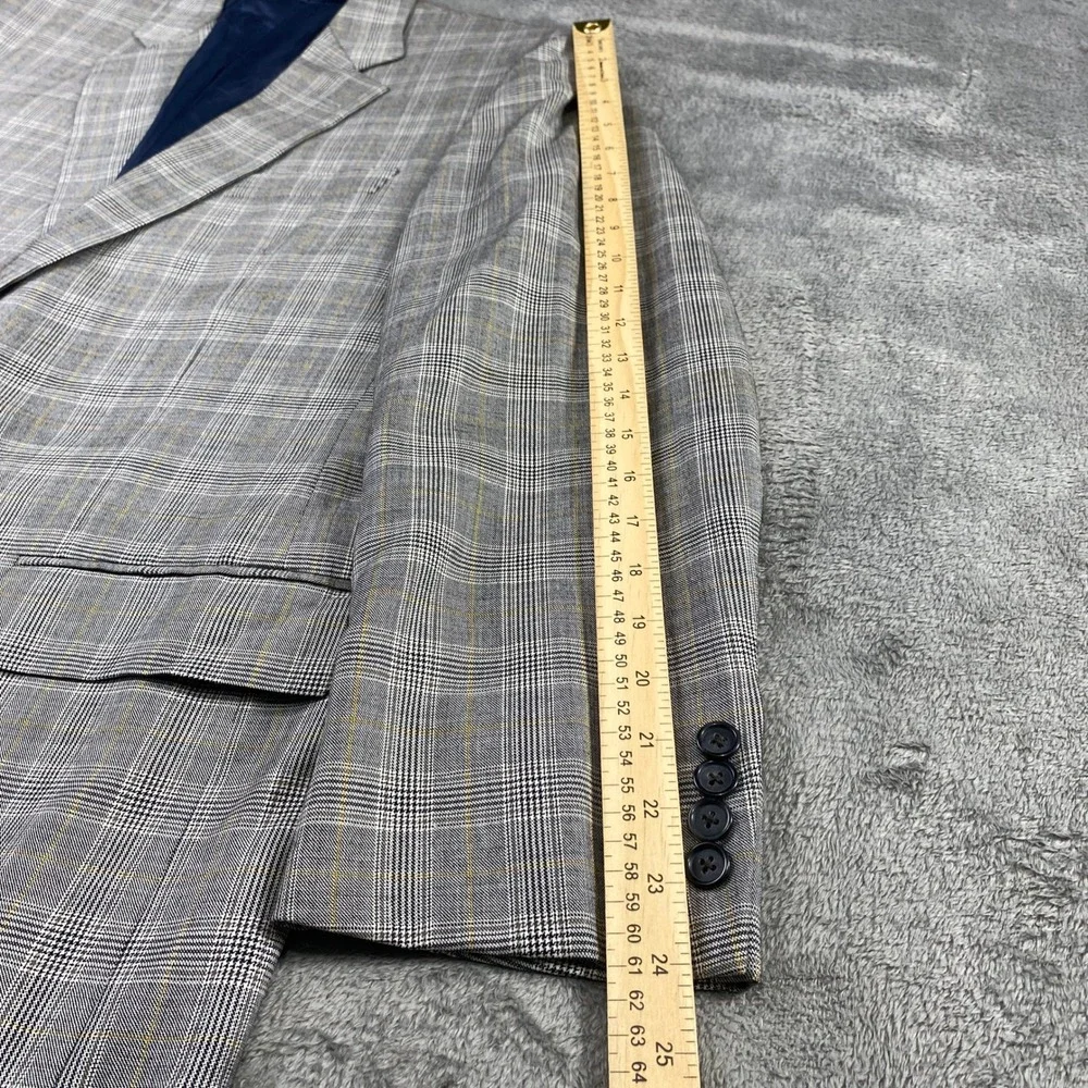 Brooks Brothers Sport Coat Mens 42R Grey Glen Plaid‎ 1818 Madison E. Thomas Wool